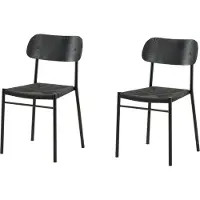 Ebuy24 Polly eetkamerstoel zwart.