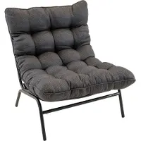 Lesli Living Zenzi relaxstoel - Tuinstoel - Ergonomisch design - Zwart