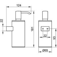 Keuco PLAN lotiondispenser 250ml volledig RVS wandmodel
