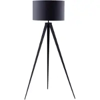 Teamson Home Romanza Statief Staand Vloerlamp - Grijs Lampenkap - Donkergrijs Poten - 157 cm hoog