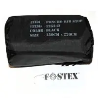 Fostex Poncho Ripstop Black, lichtgewicht