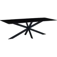 Dimehouse Eettafel Edin 170x90 cm marmerlook zwart
