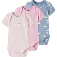Name it Rompertje/body opaal / rosa / poederroze / wit