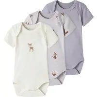 Name it Rompertje/body bruin / lavendel / pastellila / wit