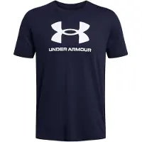 Under Armour UA SPORTSTYLE LOGO UPDATE SS-BLU Heren Sportshirt - Academy - Wit