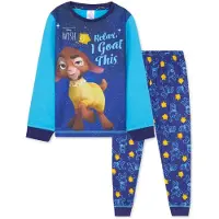 Disney meisjespyjama 2-delige set, broek en T-shirt voor meisjes van 3-12 jaar, wensmeisjes kerstcadeaus (blauw, 3-4 jaar)