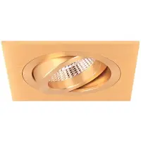 Yphix Torino - Inbouwspot Goud Vierkant - Kantelbaar - 1 Lichtpunt - 93x93mm