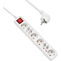 Allteq Stekkerdoos - 8-voudig - platte + ronde stekker -