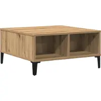 vidaXL Salontafel Artisan Eiken 60 x 60 x 30 cm