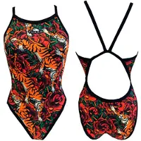 Turbo Tiger Roses Revolution Swimsuit Veelkleurig XL Vrouw