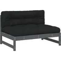 vidaXL - Middenbank - 120x80 - cm - massief - grenenhout - grijs