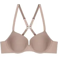 Triumph BH Pure Micro WHP - Racerback bh - Balconette en T-shirt Bh - Naadloze cups - 90B - Taupe
