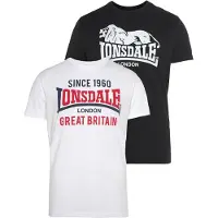 Lonsdale Shirt 'Collessie' rood / zwart / wit