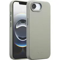 Accezz MagSafe Leather Backcover voor de Apple iPhone 17e / 16e - Light Grey