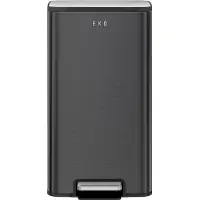 EKO - Marina Pedaalemmer 30 liter - Stainless steel Plastic - mat zwart - Prullenbak