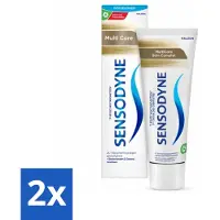 Sensodyne 2 x - Tandpasta - MultiCare - Complete Tandverzorging - 75 ml - Tandpasta Gevoelige Tanden - Tandplak Verwijderen - Tandglazuur Versterken - Gevoeligheid Tanden - Mondverzorging