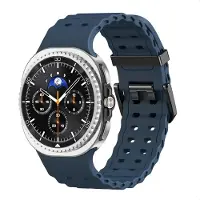 IMoshion Ocean Siliconenband voor de Samsung Galaxy Watch 9 (40/44mm) / Watch 8 (40/44mm) / Classic (46mm) - Donkerblauw
