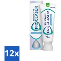 Sensodyne 12 x - Tandpasta - Proglasur Gentle Whitening - Tandglazuur Versterkend - 75 ml - Tandpasta - Tanderosie - Glazuur - Tanden Bleken - Tanden Beschermen