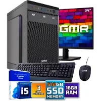 GMR Intel Ultra Compleet Desktop PC | Intel Core i5 | 16 GB RAM | 512GB SSD M.2 | DVD+RW | Windows 11 Pro | Inclusief 24" Monitor, Muis & Toetsenbord