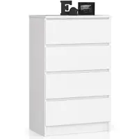 Akord Ladekast K60 met 4 Lades / Furniture Factory / Wit / 60 x 99 x 40 cm