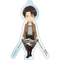Sakami Merchandise Attack on Titan Acrylic Keychain Levi Holographic 8 cm Keyrings
