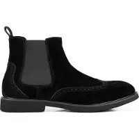 WITTCHEN Heren Chelsea Boots in Zwart Suède Leer