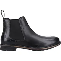 Hush puppies Heren Justin Leren Chelsea Laarzen (Zwart)