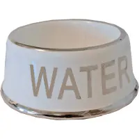 Gebr. De Boon Hondenwaterbak wit/zilver Water 18 cm Eet-en-drinkbakken-hond