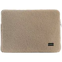 Bombata Teddy Laptop Sleeve - Laptop Hoes geschikt voor 13 / 13.3 / 14 inch Laptops - Taupe Bruin