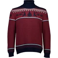 Lindbergh Trui 'Holiday' donkerblauw / donkerrood / wit