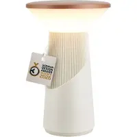 Briloner B.K.Licht Pilia - Oplaadbare Tafellamp - snoerloze lamp - dimbaar - met batterij - usb-c - Ø15 x 24cm - koffie & grijs