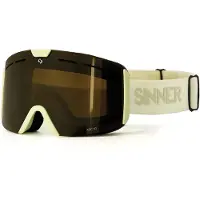 Sinner Skibril Arc Matte Light Yellow Double Full Gold Mirror Vent