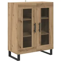 vidaXL Dressoir Artisan Eiken 69,5 x 34 x 90 cm Bewerkt hout