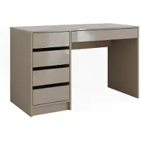Vicco Bureau Sherry Grijs hoogglans 55 x 120 cm met laden, Model 57919