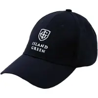 Island Green Heren Logo Gebogen Piek Golfpet (Marine)