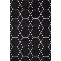 Muratap Trellis uni effen laagpolig vloerkleed modern 120x170 cm