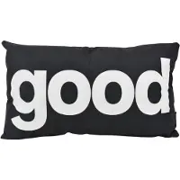 Gek op kussens! Good zwart | 30 x 50 cm | kussenhoes | katoen/polyester