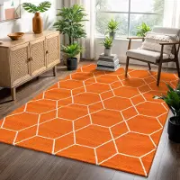 Muratap Trellis uni effen laagpolig vloerkleed modern 80x200 cm