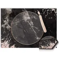 KitchenArt - Midnight Rose Spatscherm - 90x60 cm - Spatscherm Achterwand Keuken - Spatwand Keuken