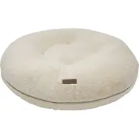 Animal Boulevard CHAMPS-ELYSEES Puff Kussen – Donut - Hondenmand – Kattenmand – Super Zacht Imitatiebont – Afneembare & Wasbare Hoes – Kleur: Beige – Maat S: ⌀58x16 cm