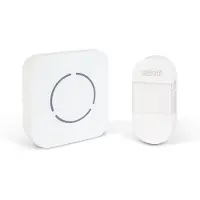 Delight Digitale batterijloze en draadloze deurbel - Kinetisch - wit - blauwe LED 1 Stuks [55331WH]