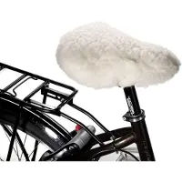 Novaliv 2-in-1 fietszadelhoes, blauw - Comfort van pure wol - Omkeerbaar, waterdicht polyamide, elastische band - Gemaakt in Duitsland, Oeko-Tex - Fietszadelhoes, ergonomische fietszadelhoes