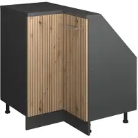 Vicco Rion Kast voor schuine wand Hoekkast – 75.6 x 81.6 cm met 1 deur Artisanaal eiken/antraciet
