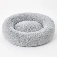 Spies Online Hondenmand Rond Ø80 cm – Pluche Donut Mand – Zacht & Comfortabel – Wasbaar – Grijs – Voor Middelgrote en Grote Honden – Grijs