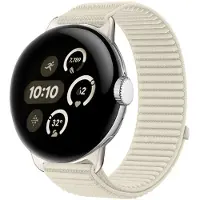 Strap-it Nylon 'Wave' bandje geschikt voor Google Pixel Watch 5 (45 mm) / 4 (45 mm) / 3 (45 mm) - Sterrenlicht