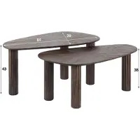 AnLi Style Salontafel Maya Teak organisch set/2