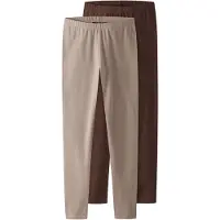 TWO SOON Leggings taupe / donkerbruin