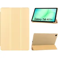 Ntech Hoes Geschikt voor Samsung Galaxy Tab A11 Plus hoes Goud – Tablet hoes tri-fold bookcase met auto/wake functie
