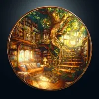 Karma Ronde legpuzzel van 1000 stukjes - Boekhandel thema met levendige kleuren