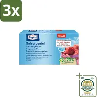 Toppits 3 x – Diepvrieszakjes – 3 Liter – 30 Zakjes - Grootverpakking - Kabel - Kabels - Kabelsysteem - Kabelsysteem